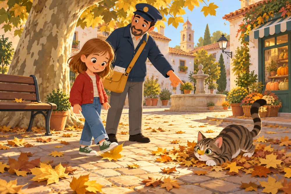 Ilustración del cuento «La hoja que sí crujió»