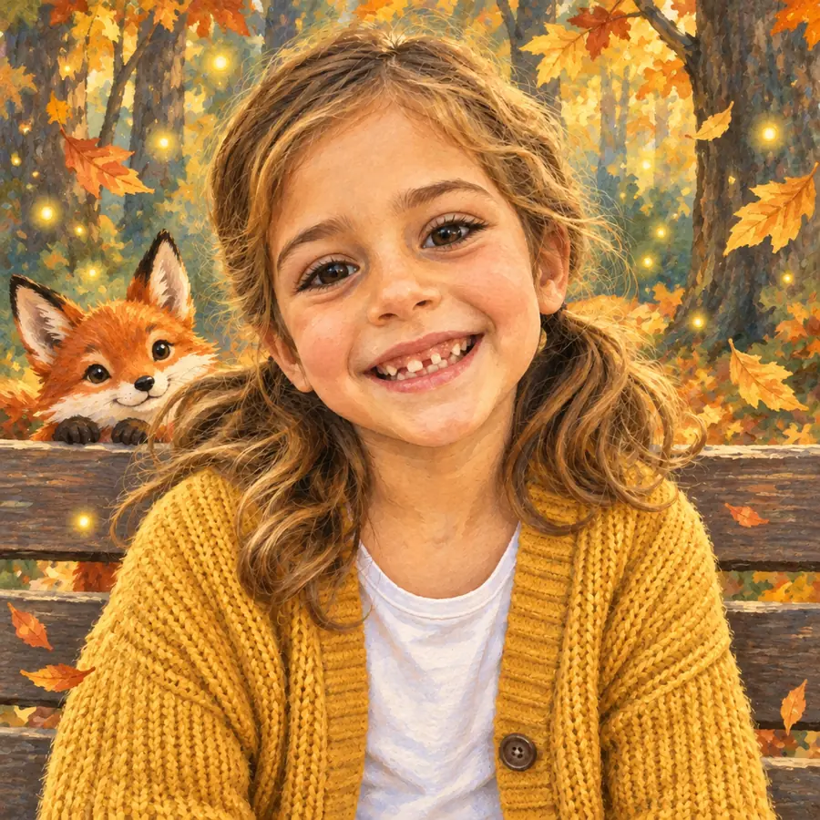La misma foto convertida en ilustración del cuento