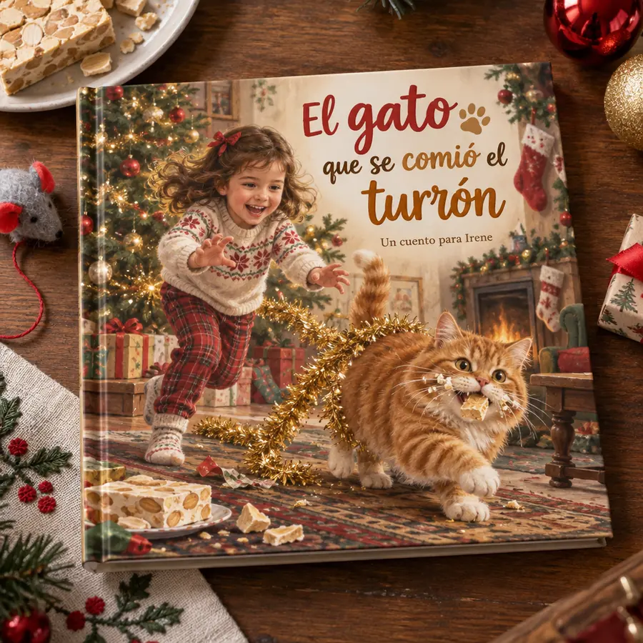 Cuento personalizado «El gato que se comió el turrón»