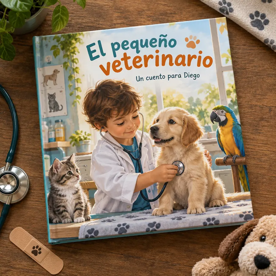 Cuento personalizado «El pequeño veterinario»