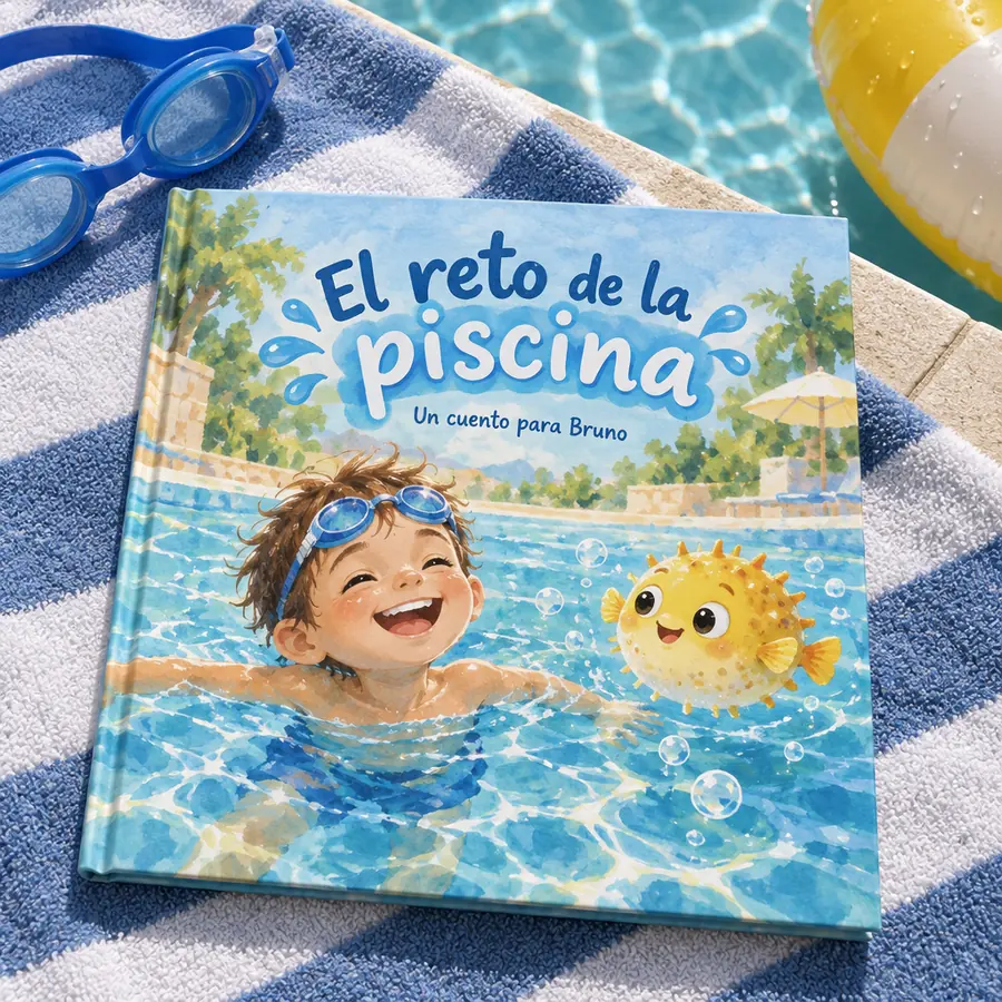 Cuento personalizado «El reto de la piscina»