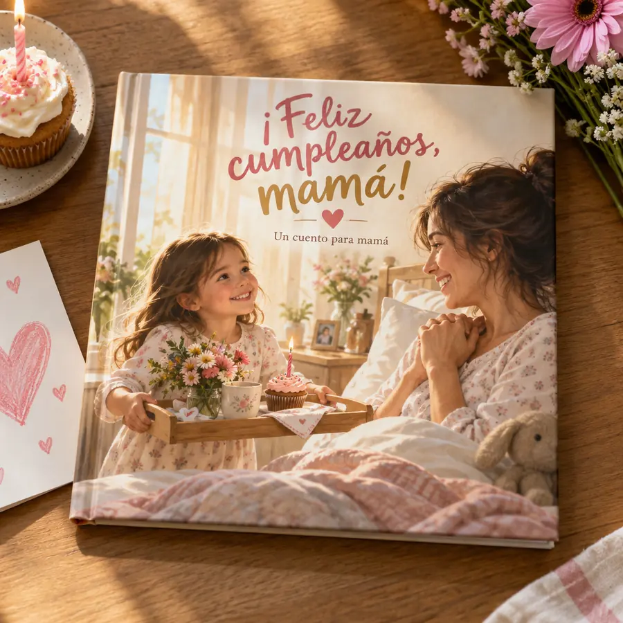 Cuento personalizado «¡Feliz cumpleaños, mamá!»