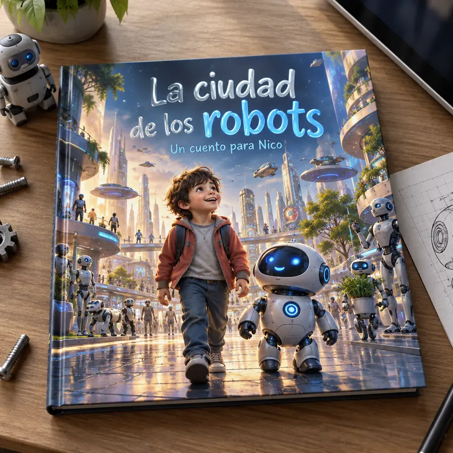 Cuento personalizado «La ciudad de los robots»