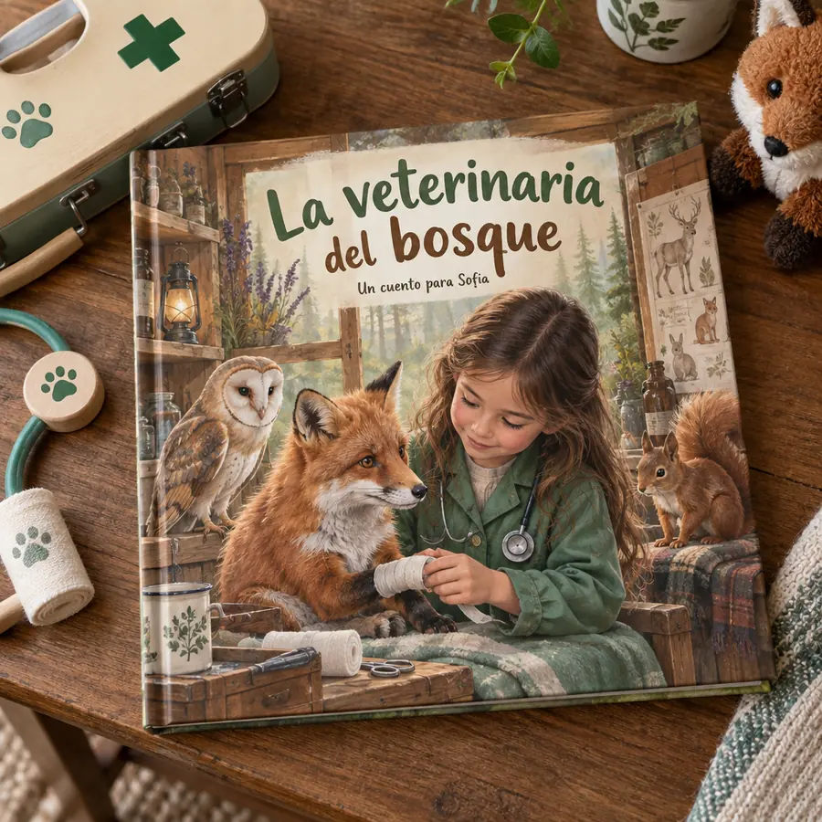 Cuento personalizado «La veterinaria del bosque»