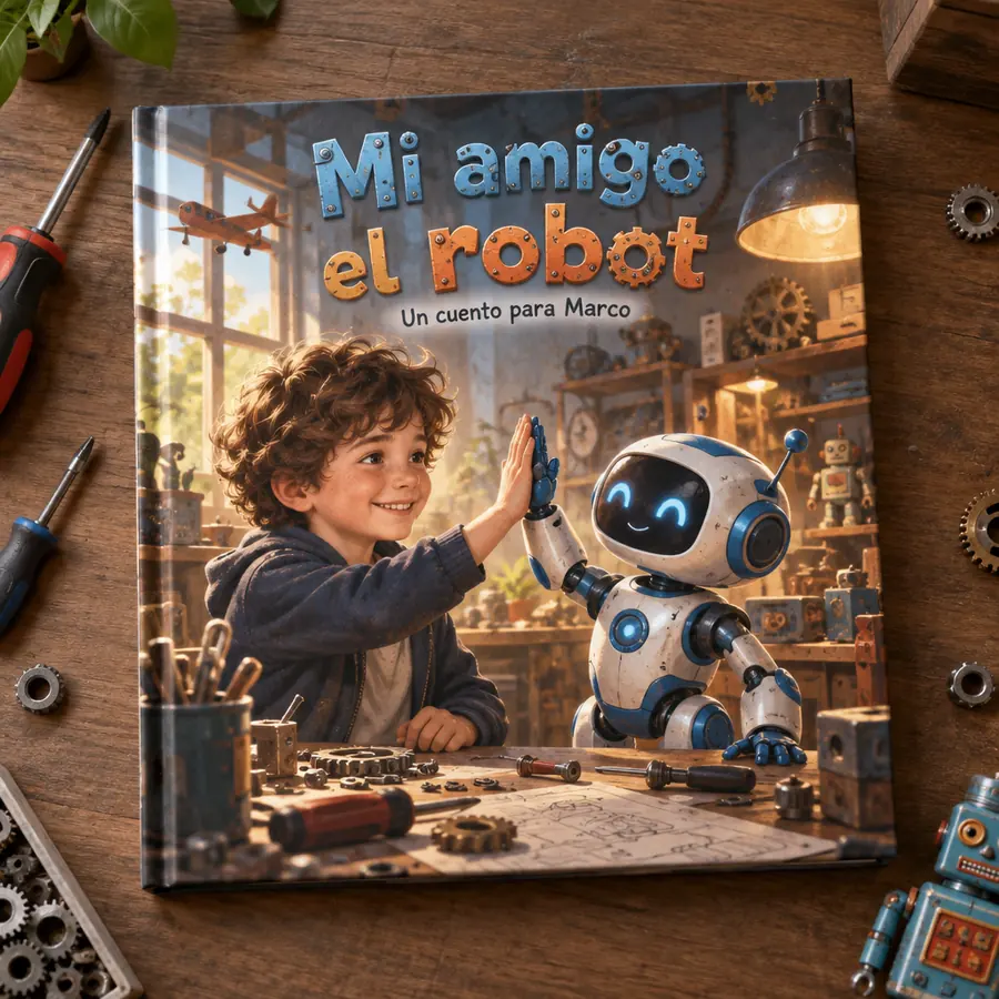 Cuento personalizado «Mi amigo el robot»