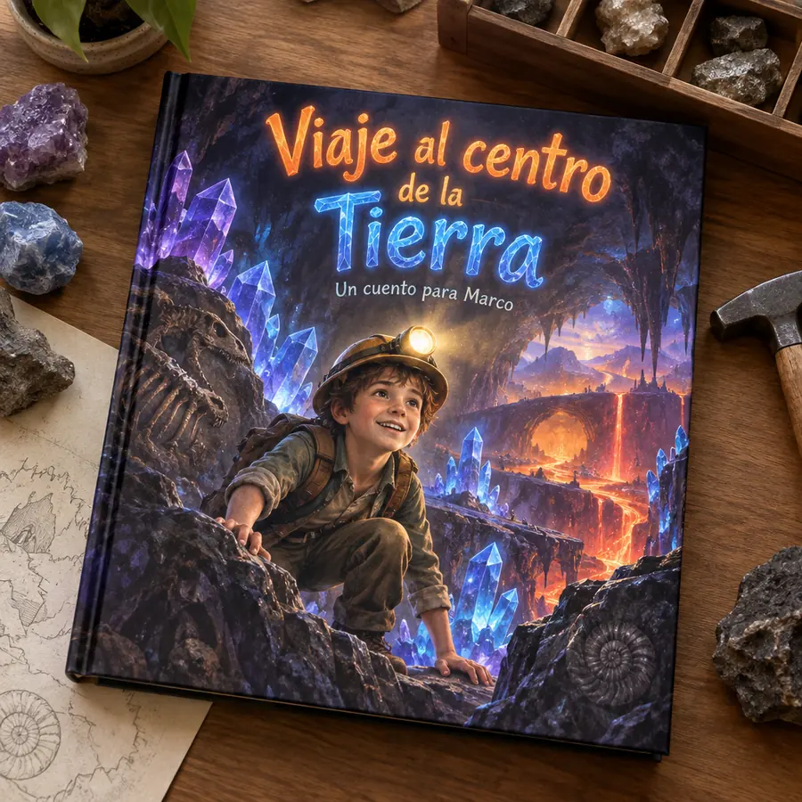 Cuento personalizado «Viaje al centro de la Tierra»