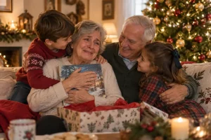 Regalo de Navidad para los abuelos de parte de los nietos